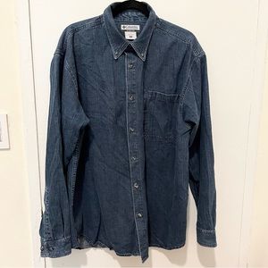 NWOT COLUMBIA denim button down shirt mens xl